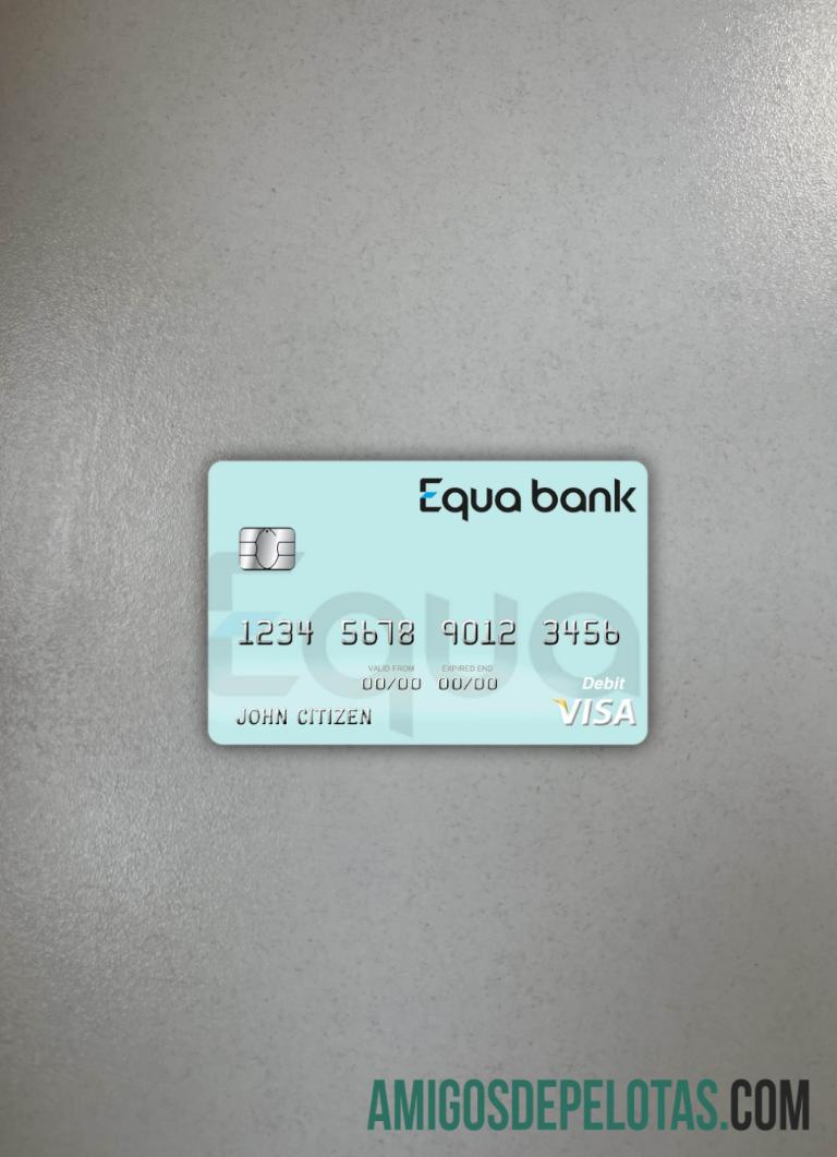 Cartão de débito Visa Czech Equa Bank Photolook Front exemplo real